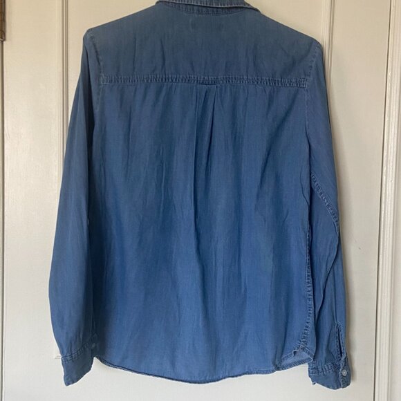 Jordache chambray button top - size M Western shirt, cowgirl, embroidery - Picture 6 of 12